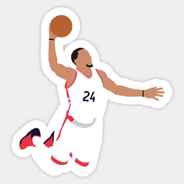 Norman Powell Dunk Sticker by xRatTrapTeesx